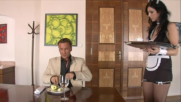 The landlord with his wife on vacation fucks the maid