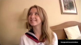 American Student Sunny Lane Gets Her Wet Pussy Noodled By Horny Asian